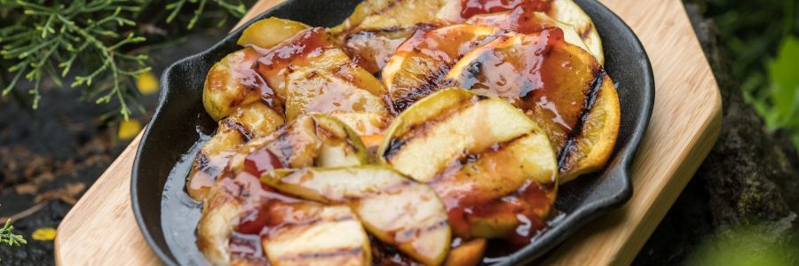 Grilled Fruit Salad With Strawberry Jam