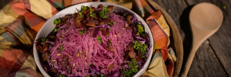 Smoked And Braised Red Cabbage