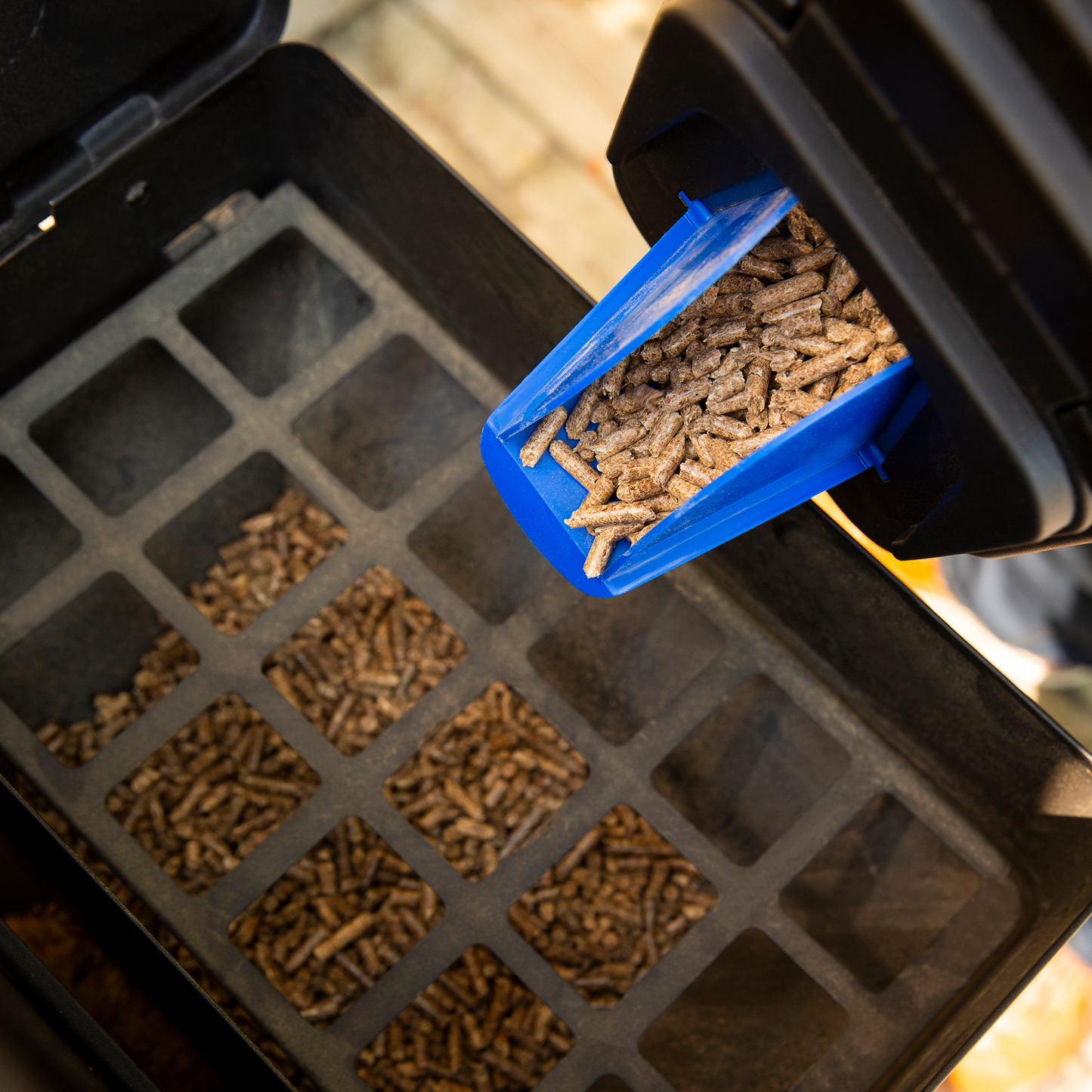 Bac de stockage de granulés de bois