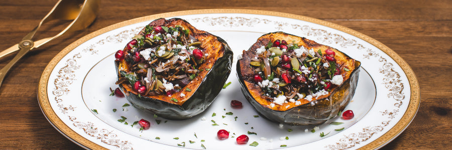 Roasted Squash With Wild Rice Salad