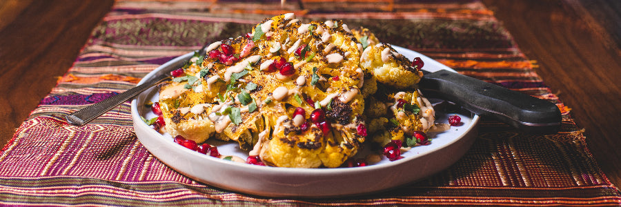 Harissa Tahini Cauliflower Steaks