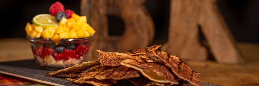 Grilled Cinnamon Chips With Fruit Salsa