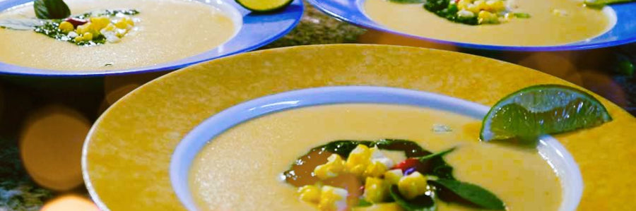 Grilled Corn Soup With Thai Flavours