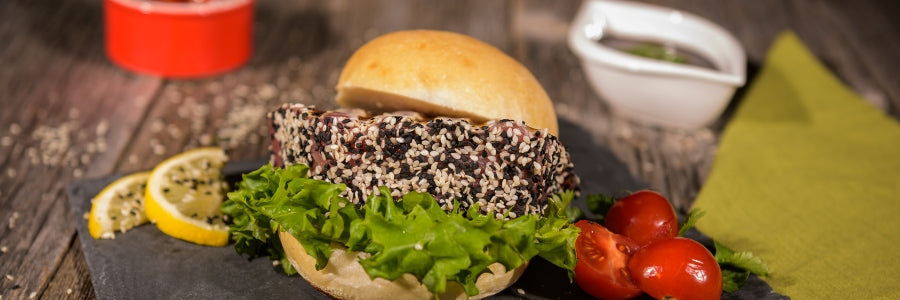 Seared Tuna Burgers With Wasabi Mayonnaise