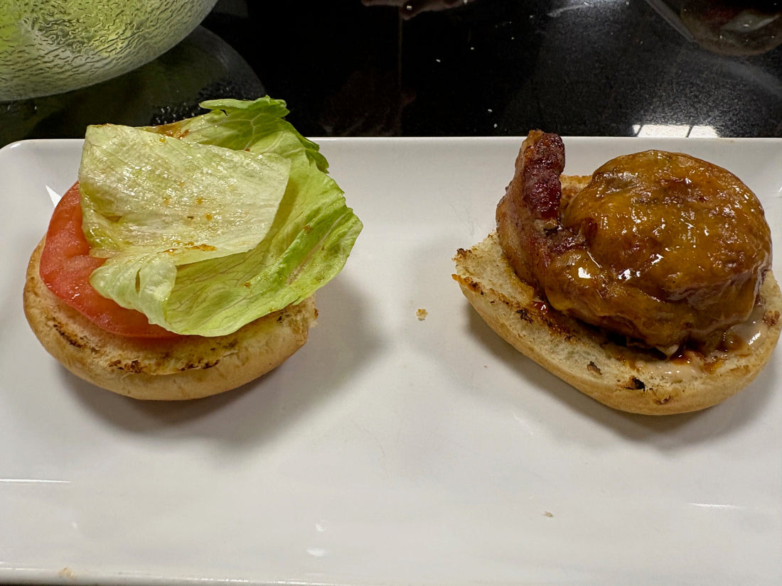 Rolled + Smoked Bacon Cheeseburger