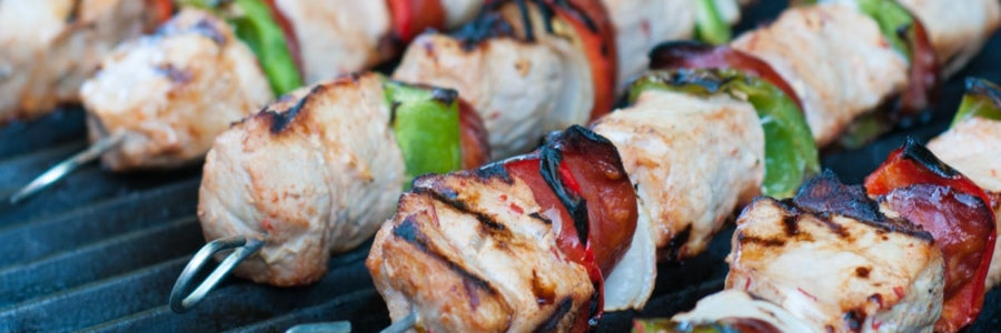 Portuguese-style pork kebabs