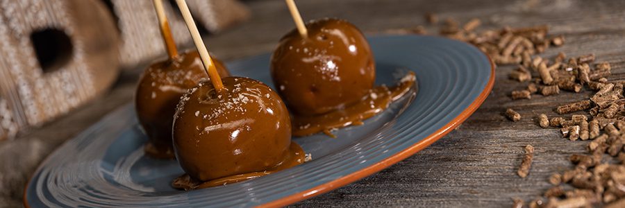 Smoked Salted Caramel Apples