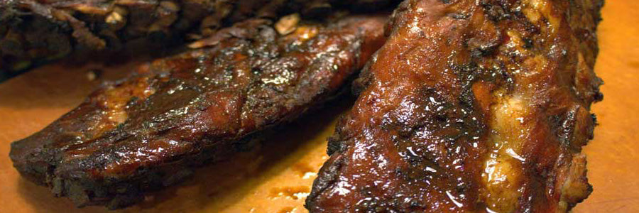 Grilled Pork Ribs In Sticky Chinese Barbecue Sauce