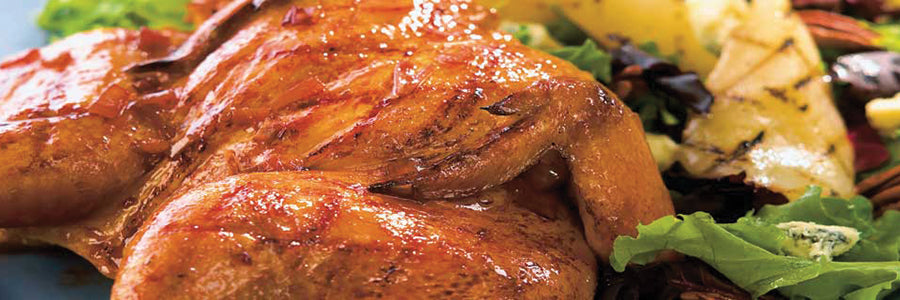 Cornish Game Hens In Raspberry Vinegar Marinade