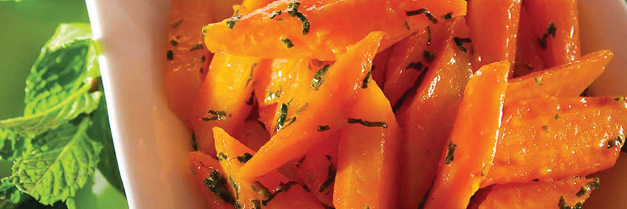 Orange Glazed Carrots With Mint