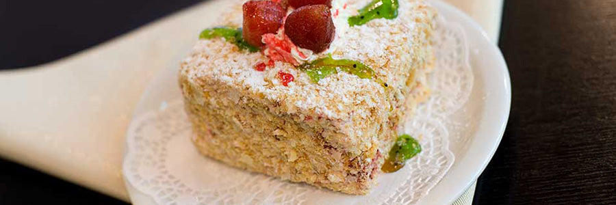 Raspberry & Nectarine Napoleons