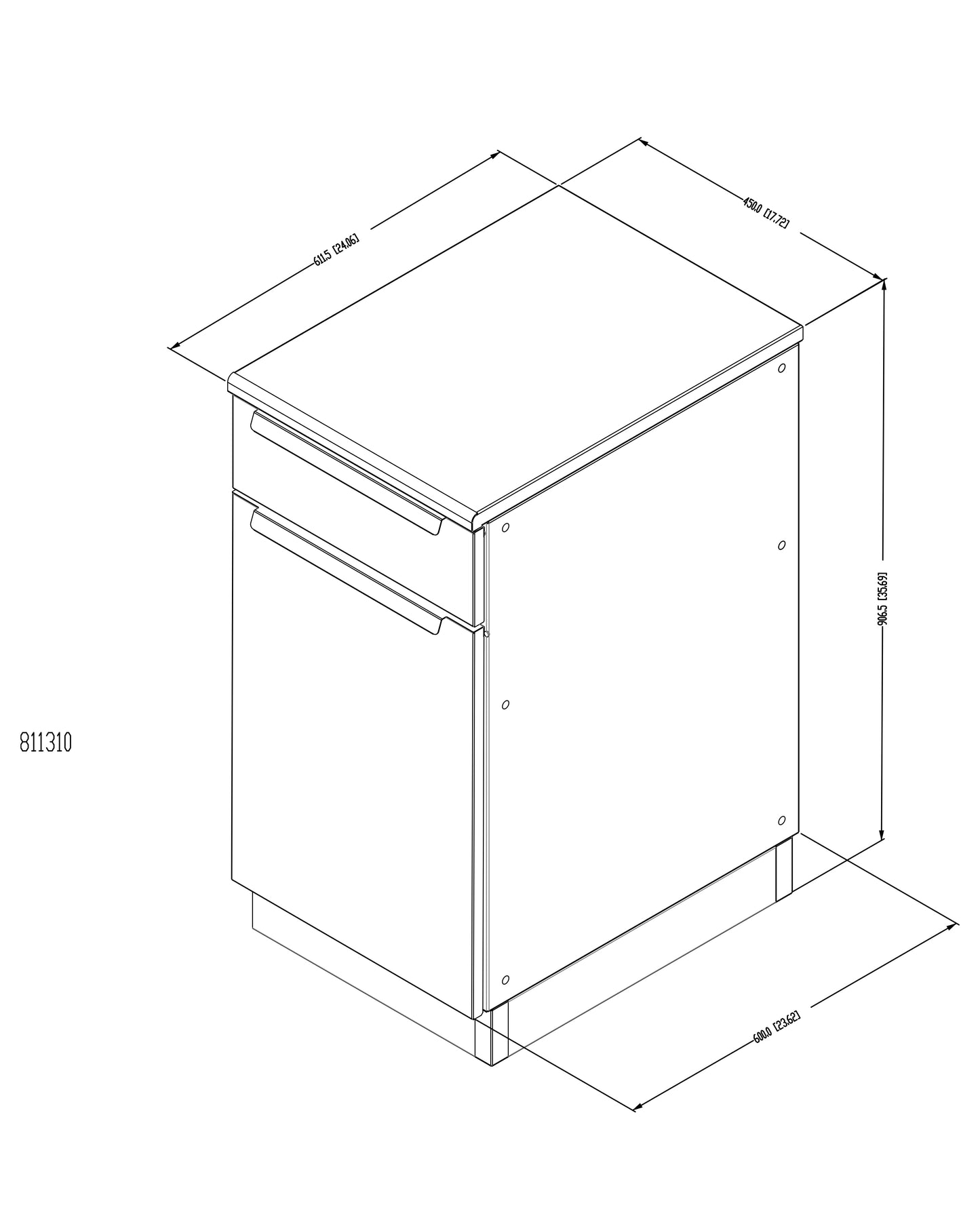 Armoire Baron 1 porte/tiroir