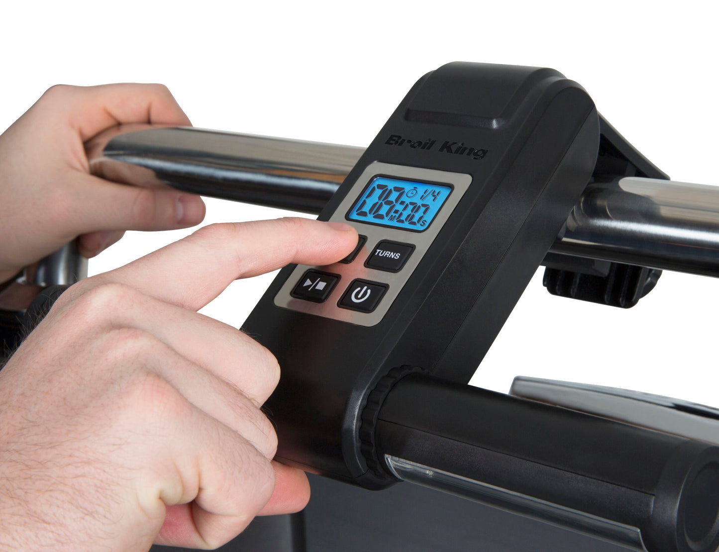 Éclairage et minuterie du gril montés sur la poignée