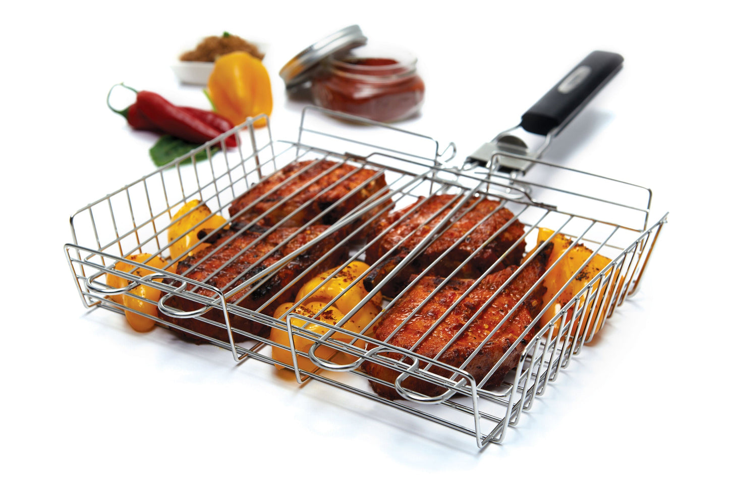  Panier à gril à poignée amovible