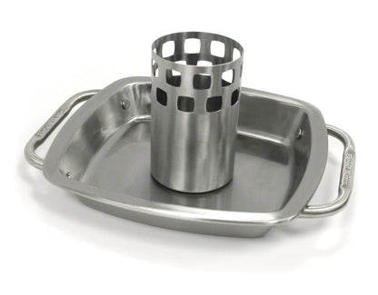 Rôtissoire à poulet avec poêle