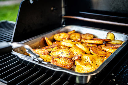 Plat à rôtir et à égoutter en acier inoxydable