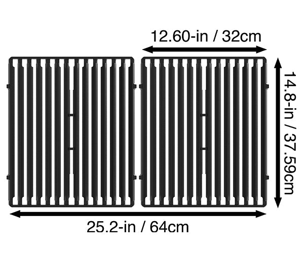 GRILLE DE CUISSON EN FONTE 14.2 PO X 12.25 PO